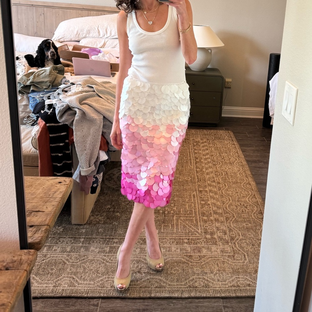 Exclusive Pink Ombre Sequin Skirt